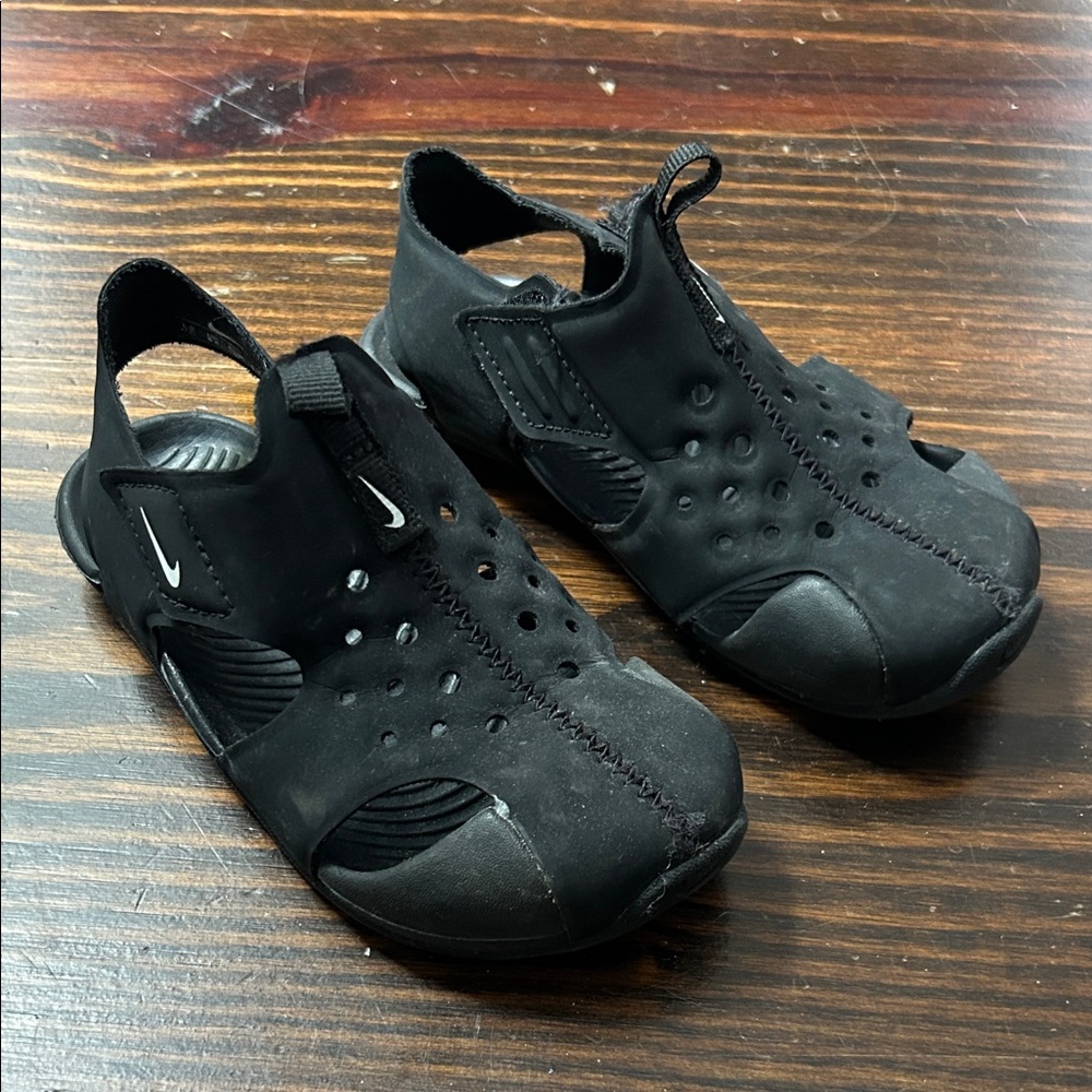 Nike Sunray Protect 2 Sandal - Kids Black Slip-On Water Shoes